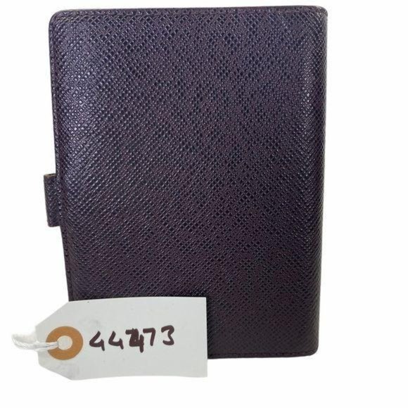 Authentic Louis Vuitton Wallet Agenda Diary Cover Taiga LV Vintage - Picture 5 of 11